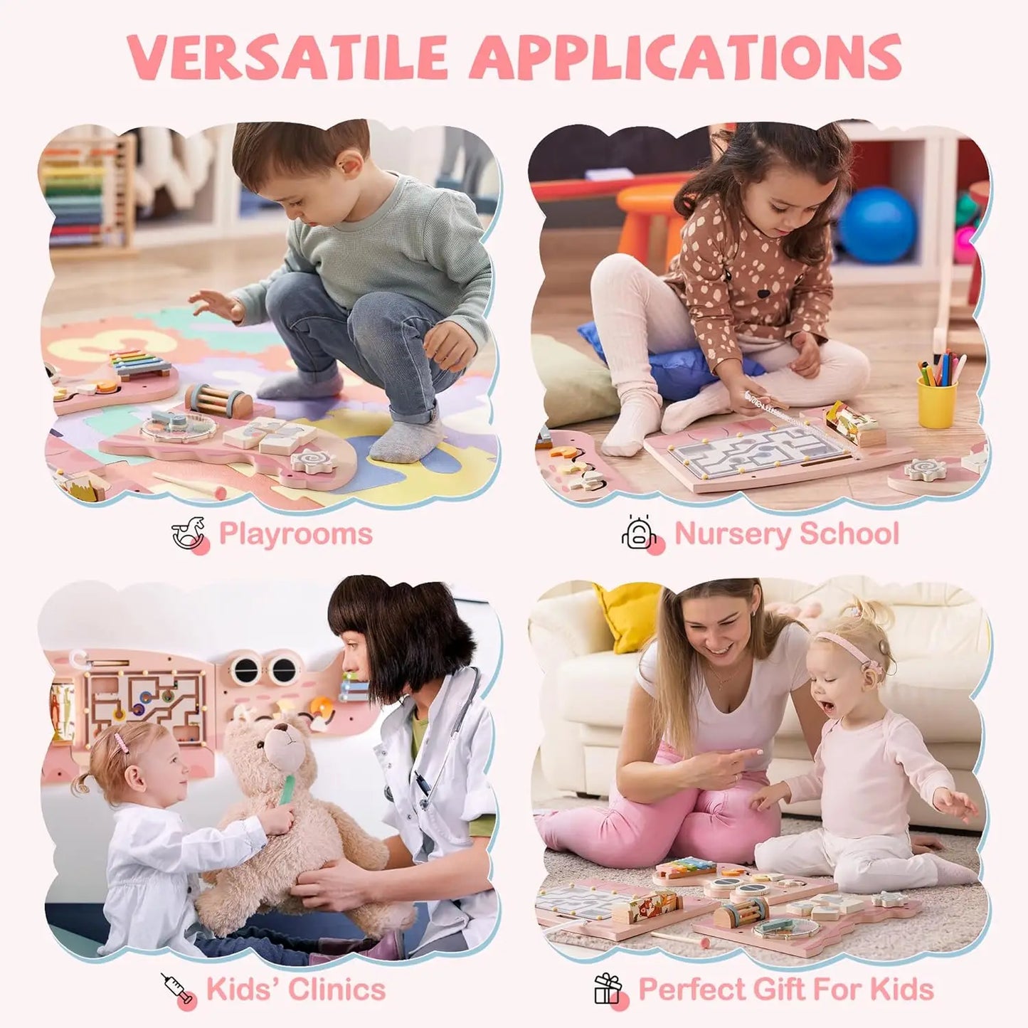 Robud Wooden Busy Board | Montessori Wall Toy