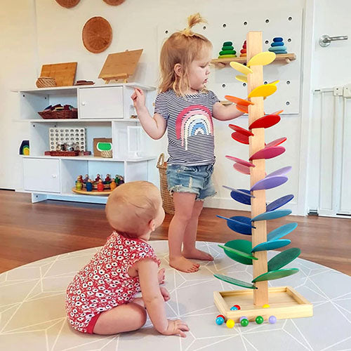 Rainbow Music Tree Toy | Wooden Montessori Sound Toy for Kids benefits