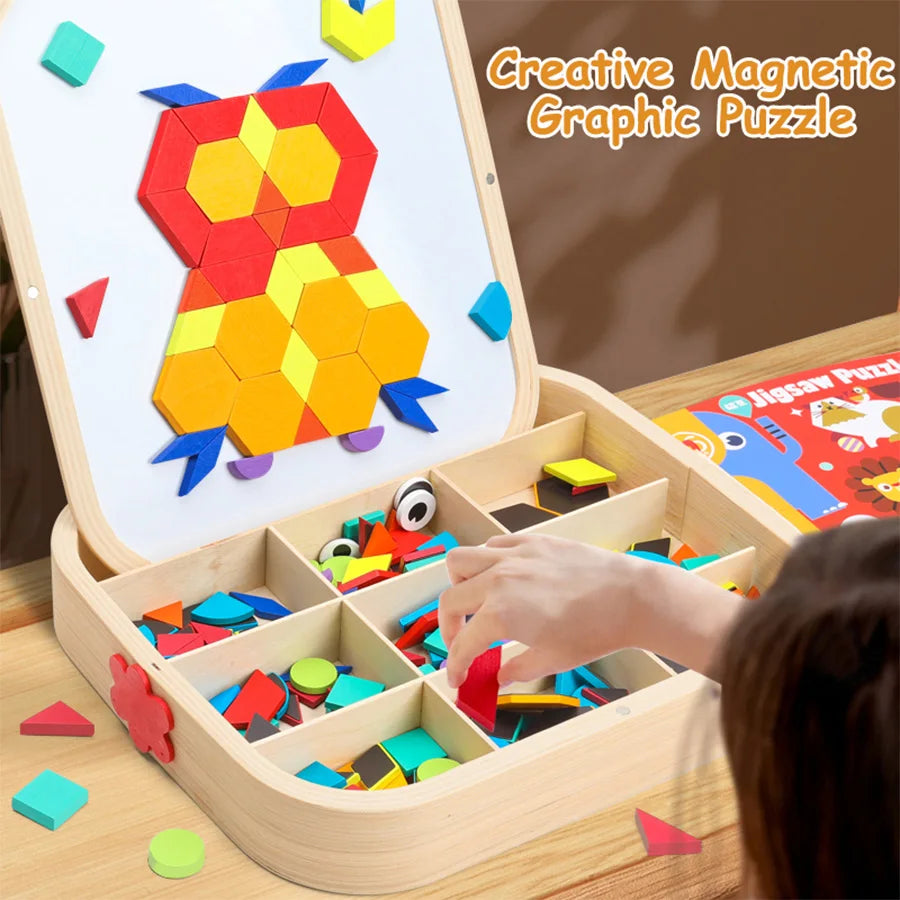 288PCS Magnetic Geometry Puzzle – Educational Toy & Gift