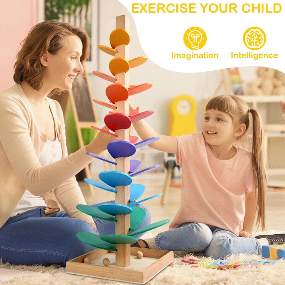 Rainbow Music Tree Toy | Wooden Montessori Sound Toy for Kids