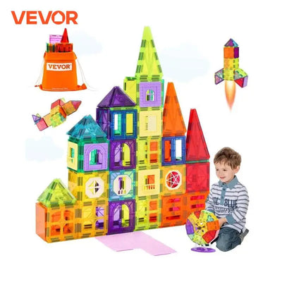 181PCS Magnetic Blocks – Montessori Gift for Boys & Girls